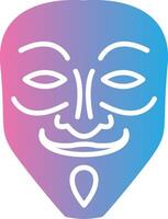masque glyphe pente icône conception vecteur