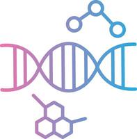 ADN ligne pente icône conception vecteur