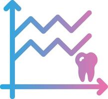 Statistiques glyphe pente icône conception vecteur