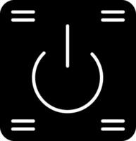 Puissance bouton glyphe icône conception vecteur