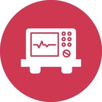 ecg dispositif glyphe multi cercle icône vecteur