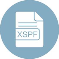 xspf fichier format glyphe multi cercle icône vecteur