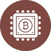 bitcoin processus glyphe multi cercle icône vecteur