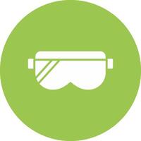 sécurité des lunettes glyphe multi cercle icône vecteur