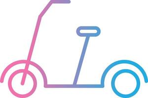 donner un coup scooter ligne pente icône conception vecteur