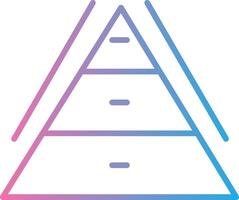 pyramide graphique ligne pente icône conception vecteur