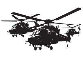 militaire hélicoptère silhouette gratuit paquet vecteur