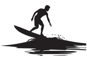 planche de surf silhouettes gratuit conception vecteur