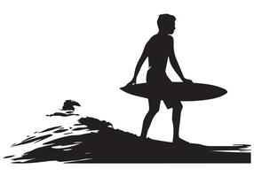 planche de surf silhouettes pro conception vecteur