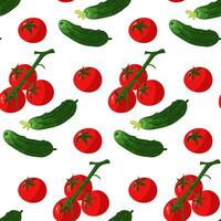 modèle de Frais concombres et tomates, adapté pour représentant Frais des produits de le jardin. adapté pour cuisine graphique, salade recettes, en bonne santé mode de vie les blogs. emballage de saveur, ingrédient vecteur