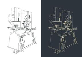 coup de poing machine des illustrations vecteur