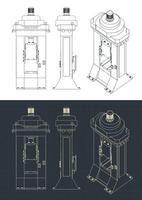 coup de poing machine dessins vecteur