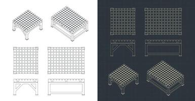 soudage les tables plans vecteur