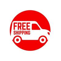 gratuit livraison livraison icône, Accueil Express livrer un service étiquette avec vite voiture camion. vecteur