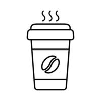 chaud café tasse icône. papier café tasse icône isolé sur blanc Contexte. vecteur