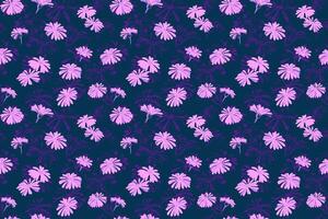 coloré violet Créatif formes minuscule floral sans couture modèle. main tiré esquisser. rétro Facile Contexte avec branché abstrait idiot fleurs imprimer. vecteur