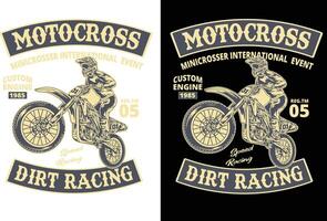 conception de t-shirt de moto vecteur