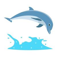 concepts de dauphin sautant vecteur