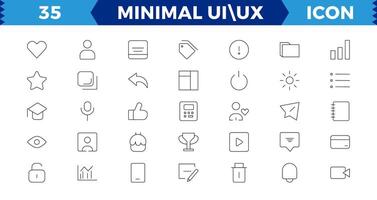 de base utilisateur interface essentiel ensemble, méga ensemble de ui ux icône ensemble, utilisateur interface jeu d'icônes collection, vecteur