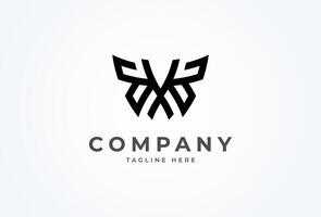 initiale X papillon logo, moderne et minimaliste lettre X et papillon aile combinaison, plat conception logo inspiration, illustration vecteur