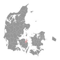 Kerteminde municipalité carte, administratif division de Danemark. illustration. vecteur
