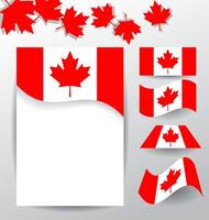 conception éléments et drapeaux pour le nationale journée de Canada vecteur