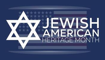 juif américain patrimoine mois observé chaque année dans peut. modèle pour arrière-plan, bannière, carte, affiche avec texte une inscription. vecteur