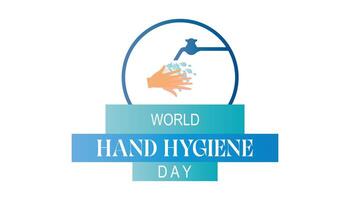 monde main hygiène journée observé chaque année dans peut. modèle pour arrière-plan, bannière, carte, affiche avec texte une inscription. vecteur