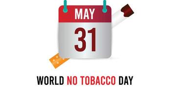 monde non le tabac journée observé chaque année dans peut. modèle pour arrière-plan, bannière, carte, affiche avec texte une inscription. vecteur