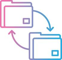 dossier la gestion ligne pente icône conception vecteur