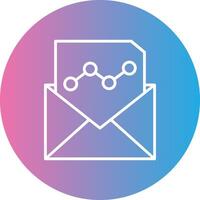 email commercialisation ligne pente cercle icône vecteur