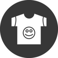 icône inversée de glyphe de t-shirt vecteur