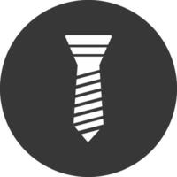 icône inversée de glyphe de cravate vecteur