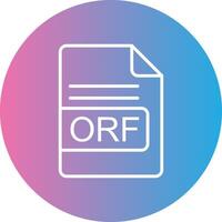 orf fichier format ligne pente cercle icône vecteur