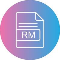 rm fichier format ligne pente cercle icône vecteur