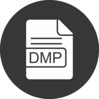 dmp fichier format glyphe inversé icône vecteur