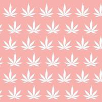 joli motif girly de weed marijuana rétro vintage élégant fond rose vecteur