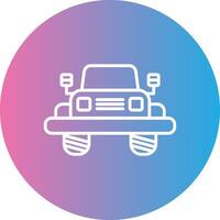 jeep ligne pente cercle icône vecteur