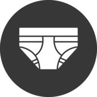 sous-vêtements glyphe inversé icône vecteur