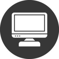 icône inversée de glyphe d'ordinateur vecteur