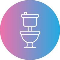 toilette ligne pente cercle icône vecteur
