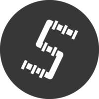 icône inversée de glyphe de tuyau vecteur