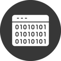 site Internet codes glyphe inversé icône vecteur