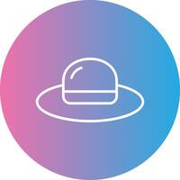 chapeau ligne pente cercle icône vecteur