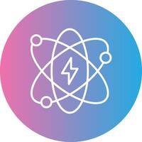 atomique énergie ligne pente cercle icône vecteur