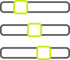 icône de deux couleurs de la barre de progression vecteur