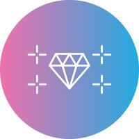 diamant ligne pente cercle icône vecteur