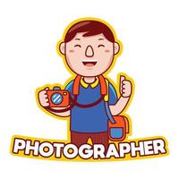 logo de profession de photographe vecteur