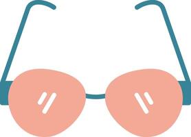 lunettes de soleil glyphe deux icône de couleur vecteur