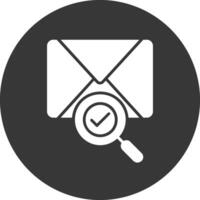 icône inversée de glyphe de courrier vecteur